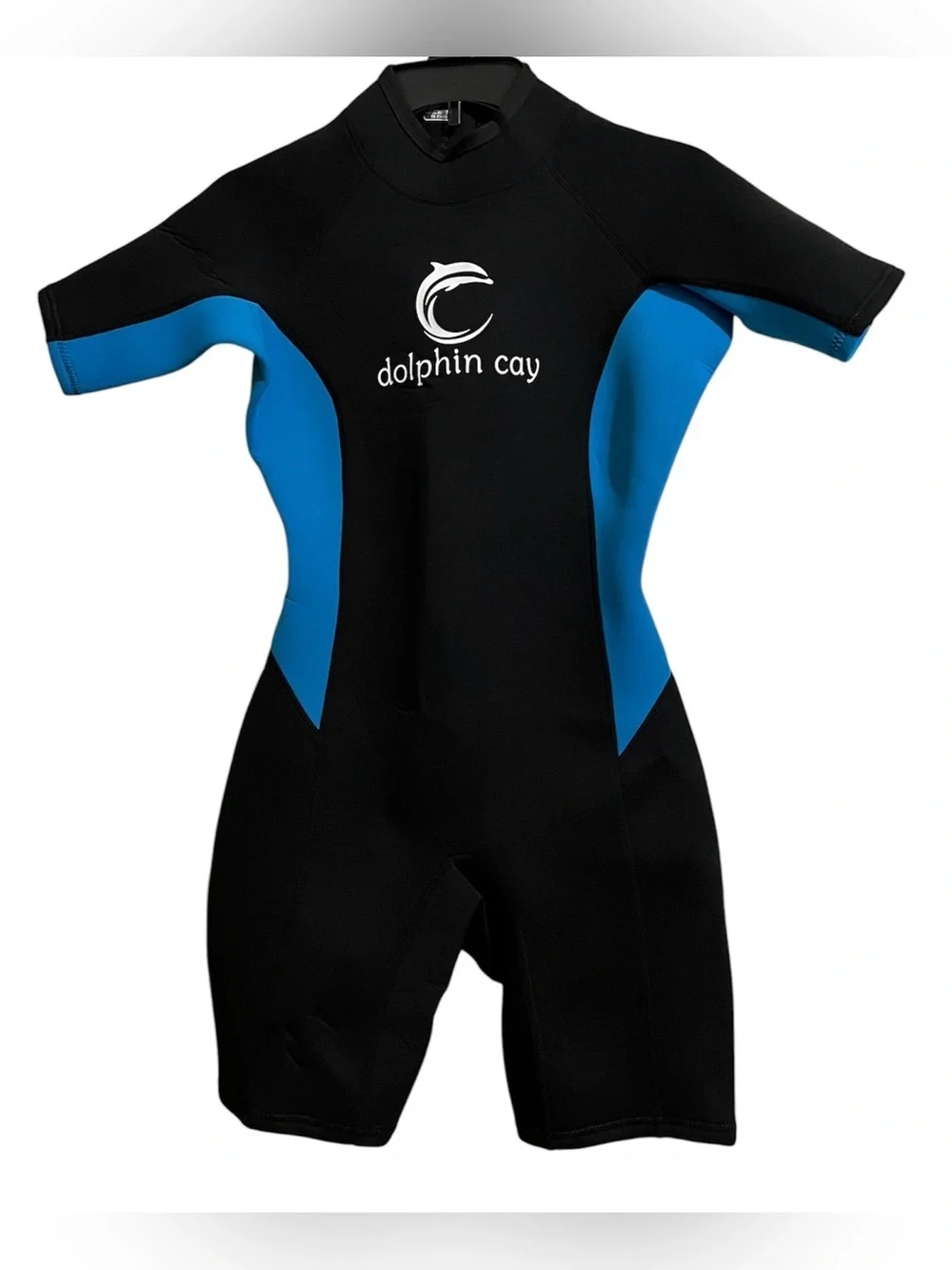 NWT Dolphin Cay Atlantis Ocean Tec Shorty Wetsuit Black Blue Size 8 NEW